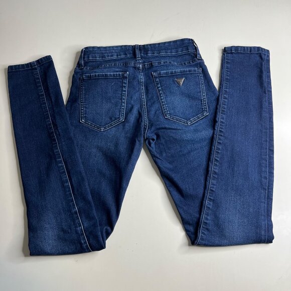 Guess Curby Sophia Skinny Blue Jeans Size 26X Reg - Picture 3 of 10